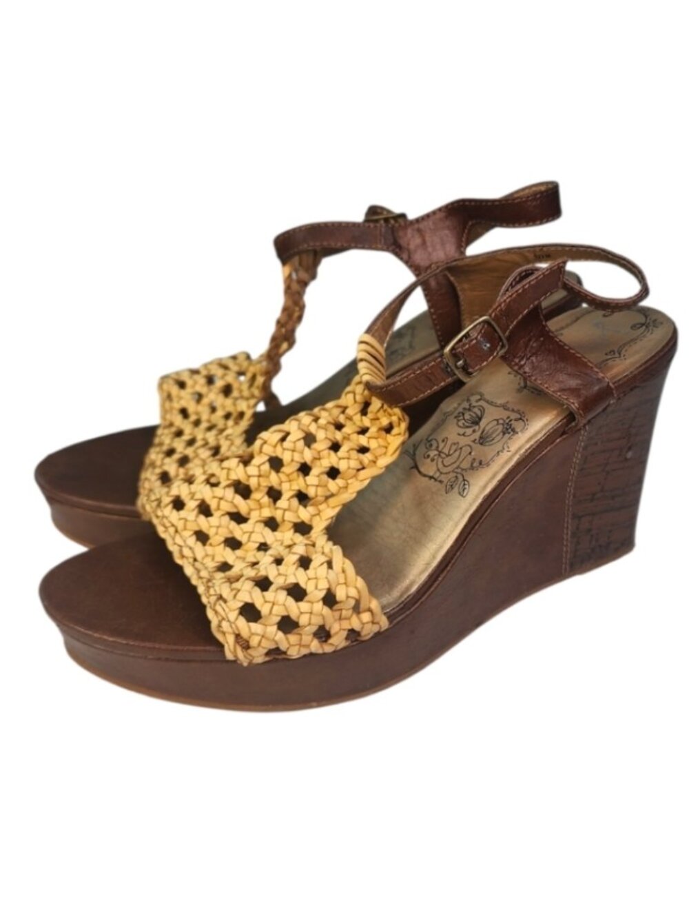 Jellypop Dahl Braided Raffia Wedge Sandal